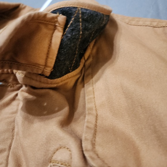 Men's Aigle Tan Cotton Wool Blend Utility Tan Jacket Size XXL - Picture 3 of 15